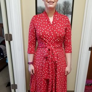 Karina Dresses "Ruby" faux wrap dress